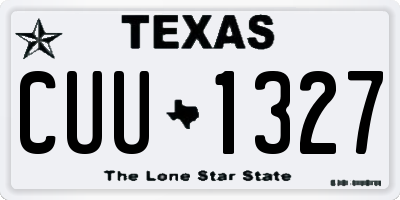 TX license plate CUU1327