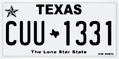 TX license plate CUU1331