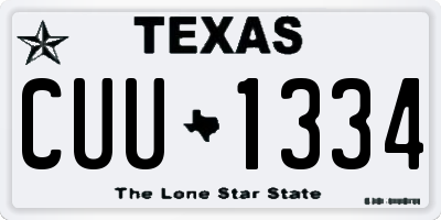 TX license plate CUU1334