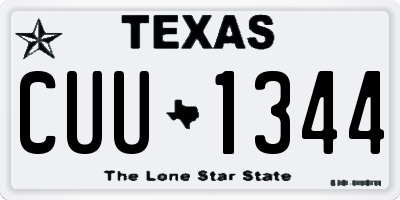 TX license plate CUU1344