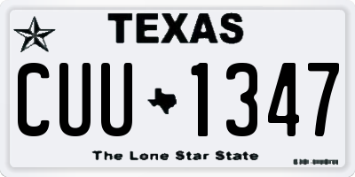 TX license plate CUU1347