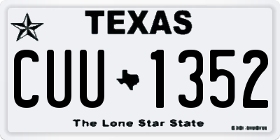 TX license plate CUU1352