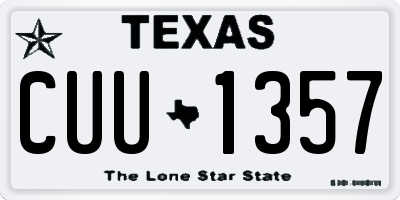 TX license plate CUU1357