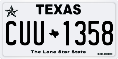 TX license plate CUU1358