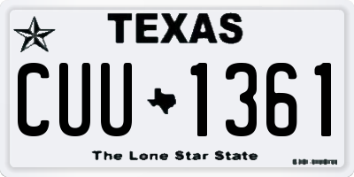 TX license plate CUU1361