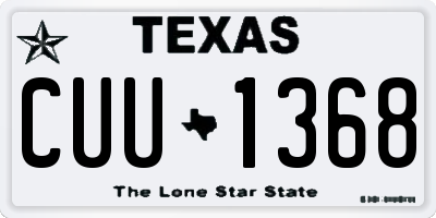 TX license plate CUU1368