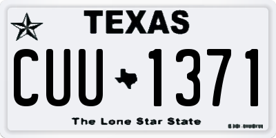 TX license plate CUU1371