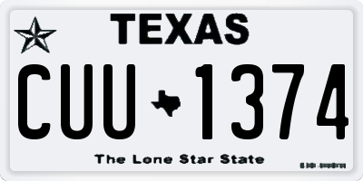 TX license plate CUU1374