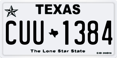 TX license plate CUU1384