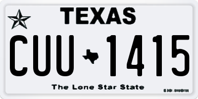 TX license plate CUU1415