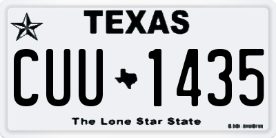 TX license plate CUU1435