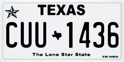 TX license plate CUU1436