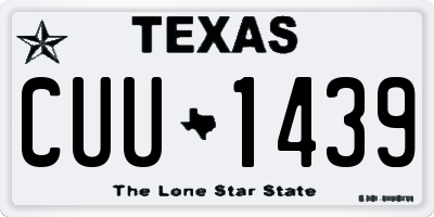 TX license plate CUU1439