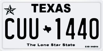 TX license plate CUU1440