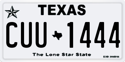 TX license plate CUU1444