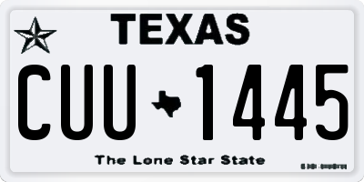 TX license plate CUU1445