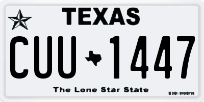 TX license plate CUU1447
