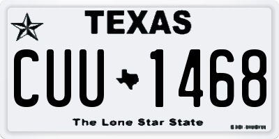TX license plate CUU1468