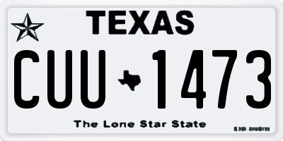 TX license plate CUU1473