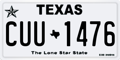 TX license plate CUU1476