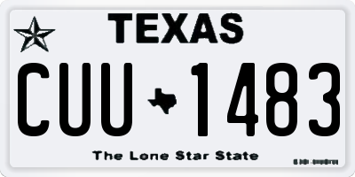 TX license plate CUU1483