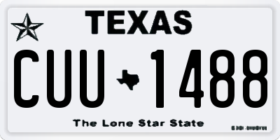 TX license plate CUU1488