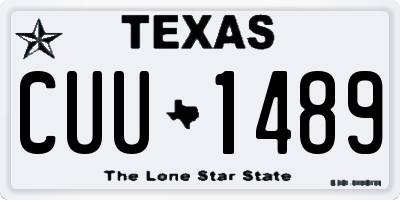 TX license plate CUU1489