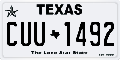 TX license plate CUU1492
