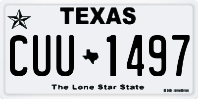 TX license plate CUU1497