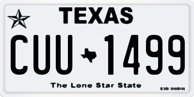 TX license plate CUU1499