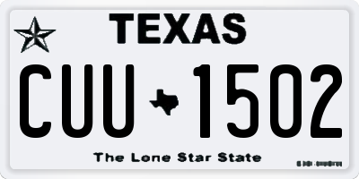 TX license plate CUU1502