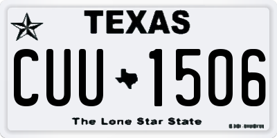 TX license plate CUU1506