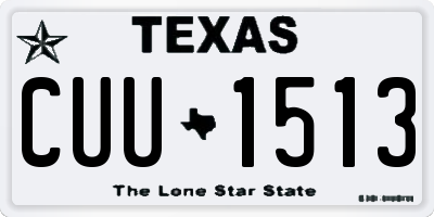TX license plate CUU1513