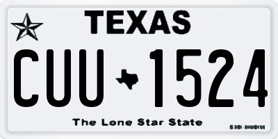 TX license plate CUU1524