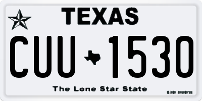 TX license plate CUU1530