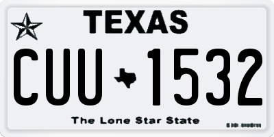 TX license plate CUU1532