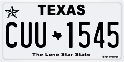 TX license plate CUU1545