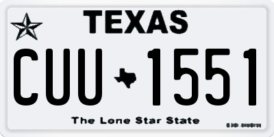 TX license plate CUU1551