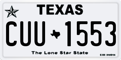 TX license plate CUU1553