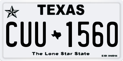 TX license plate CUU1560