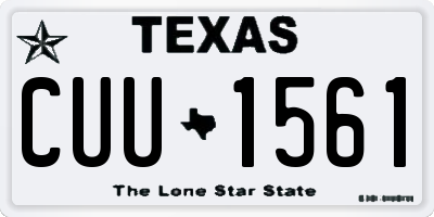 TX license plate CUU1561