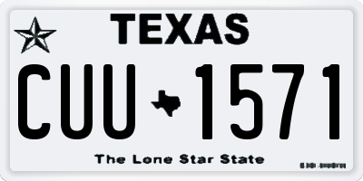 TX license plate CUU1571