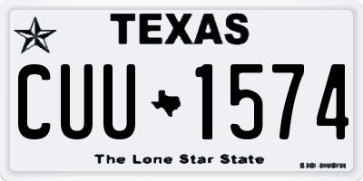 TX license plate CUU1574