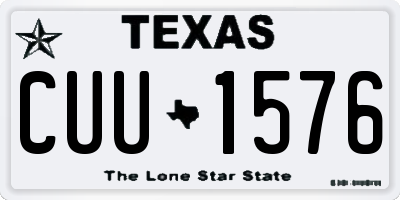 TX license plate CUU1576