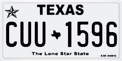 TX license plate CUU1596