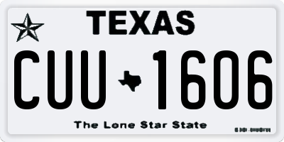 TX license plate CUU1606
