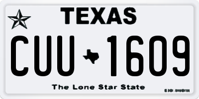 TX license plate CUU1609