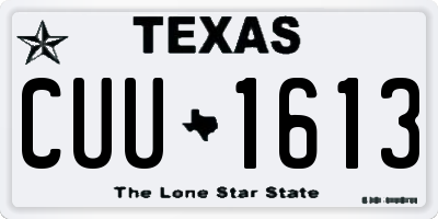 TX license plate CUU1613