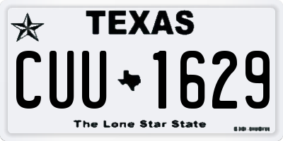 TX license plate CUU1629