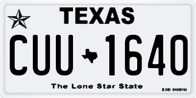 TX license plate CUU1640